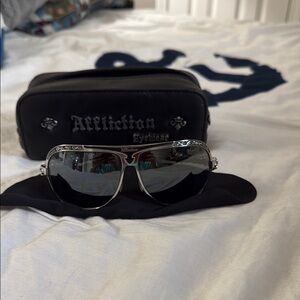 Affliction Eyewear Metallic Sunglasses